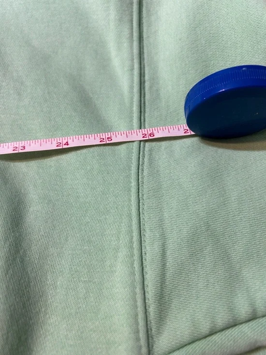 Light Green Adidas Cropped Sweatshirt with Small Embroidered Logo - Picture 6 of 8